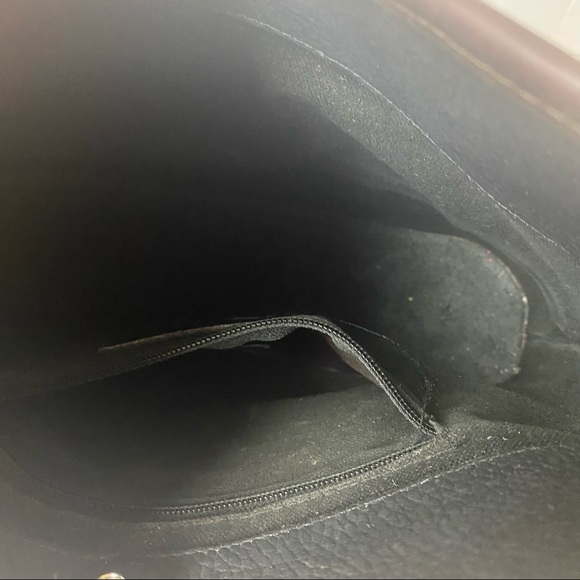 Brighton Vintage Two-Tone Leather Bucket Bag Purse - Picture 4 of 11